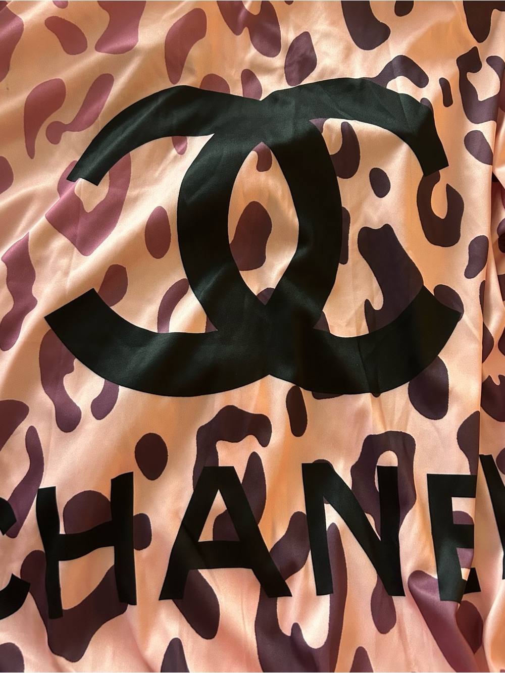 Inspired CHANEL Pink and Black Leopard-Print Zip Jacket - Picture 2 of 4